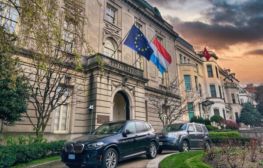 Embassy of Luxembourg at dusk