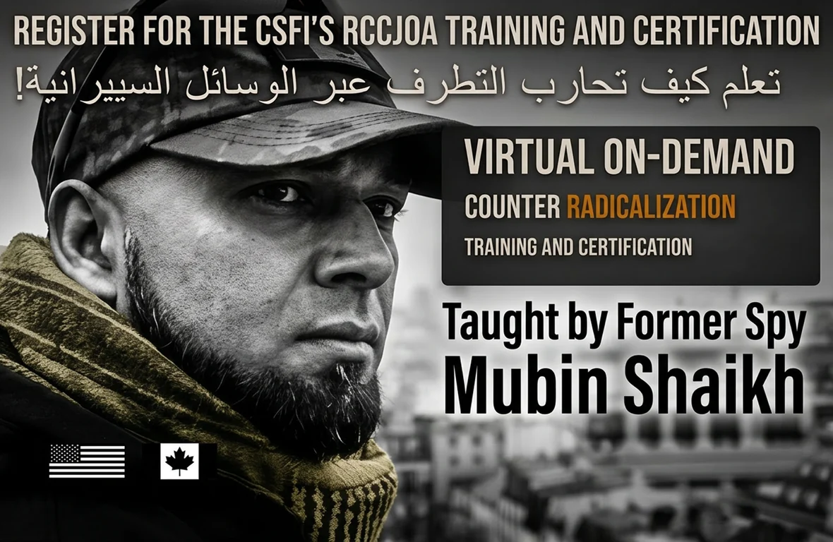 Virtual on-demand counter-radicalization training and certification, taught by Mubin Shaikh